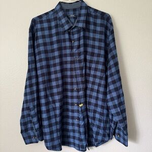 IZOD Men’s Flannel Shirt - Navy & Blue Check - Size XXL $15
